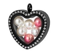 HOOLRZI Componente per gioielli in metallo a forma di cuore ciondolo artistico in acciaio inossidabile Texture adatto per progetti artigianali Ciondolo artistico a forma di cuore in acciaio