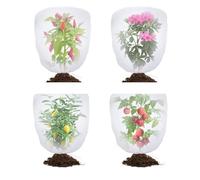 HOOLRZI Copertura protettiva della rete dell'albero da frutto della pianta del giardino con la barriera della borsa dell'uccello del cordone riciclabile per le verdure