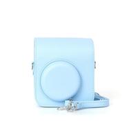 HOOLRZI Custodia per fotocamera in pelle PU morbida cover borsa per fotocamera Mini12 Film borsa con spallacci, Blu