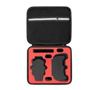 HOOLRZI Custodia rigida portatile nera quadrata per 3 accessori custodia portatile, Interno Rosso