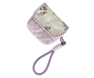 HOOLRZI Custodie per fotocamera in cotone Custodia alla Portamonete floreale Elegante borsa per rossetto per trucco Custodia protettiva Borse in morbido cotone
