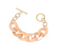 HOOLRZI Elegante braccialetto a catena in resina fatto a mano color caramella braccialetto alla moda gioielli per donne ragazze