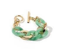 HOOLRZI Elegante braccialetto a catena in resina fatto a mano color caramella braccialetto alla moda gioielli per donne ragazze