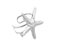 HOOLRZI Elegante braccialetto regolabile a tema marino con stelle marine e conchiglie design per abbigliamento casual o vacanze al mare ispirato alla marina chiusura aperta, Misura unica, come