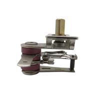 HOOLRZI KST205D - Termostato per Riscaldamento Bimetallico, 250 V, 15 A, 10 A, Regolabile in Acciaio Inossidabile Silver