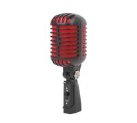 HOOLRZI Microfono dinamico vintage da palcoscenico antico aspetto nostalgico in metallo pickup montato agli urti per musicisti e vocalisti Microfono cardioide unidirezionale