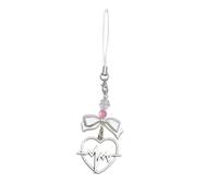 HOOLRZI Moda Cuore Bowknot Bead Hangings Pendente Dolce Telefono Cinghia Della Borsa Decorazione Portatile Hangings Lanyard Per Le Ragazze Donne