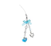 HOOLRZI Moda Cuore Bowknot Bead Hangings Pendente Dolce Telefono Cinghia Della Borsa Decorazione Portatile Hangings Lanyard Per Le Ragazze Donne