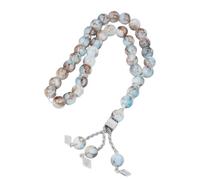 HOOLRZI Moderna preghiera Bead 33 perline in resina di vetro accessorio moda spirituale comodo braccialetto per uomini e donne gioielli spirituali alla moda, Misura unica, come descritto
