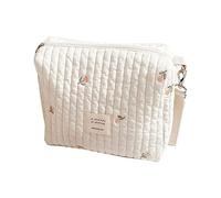HOOLRZI Pochette Elegante per Neonati - Borsa per Pannolini Multitasca con Sacchetti Organizzativi - Borsa per Mummia con Orsetto - Pochette in Cotone