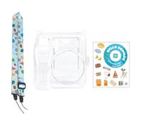 HOOLRZI Protezione trasparente per fotocamera con tasca per foto e supporto solido adesivo per tracolla personalizzabile, Viaggi Blue Beach