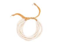 HOOLRZI Robusto Braccialetto Perle Finte Leggero Regolabile Per Le Donne Impilabile Comodo Da Indossare Tutti I Giorni Gioielli Perle Finte