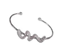HOOLRZI Semplice ed elegante serpente avvolgente polsino aperto semplice versatile adatto per donne alla moda accessori polsino, Misura unica, come descritto