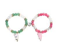 HOOLRZI Set di 2 braccialetti di fissaggio con ciondolo a forma di gatto, per uso quotidiano e feste, regolabile, accessorio per catena a mano