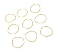 HOOLRZI Set di 9 eleganti braccialetti dorati a forma di stella e luna, da donna, gioielli alla moda per feste e celebrazioni