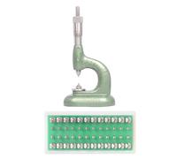 HOOLRZI Set di strumenti a pressione per cassa dell'orologio ergonomica, include 48 fustelle e corpo in lega di alluminio per orologiai e manutenzione dei gioielli
