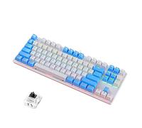 HOOLRZI Tastiera da gioco meccanica USB a 87 tasti blu/nero interruttore anti-ghosting respiro retroilluminato per PC per tastiera meccanica da gioco Lapto 60 percento interruttori blu