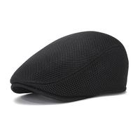 HOOLRZI Ventilazione Design Berretta Cap Spring Outdoor Sun Hat Rughe Resistente Cappello Facile Cura Viaggio Essenziale Unisex Mesh Cap, Nero , Taglia unica