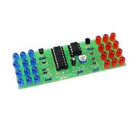 HOOLRZI VU Meter Luci Lampeggianti elettroniche Scheda Pratica di Saldatura LED NE555 CD4017 IC Kit luci elettroniche LED Rosso Blu Bicolore
