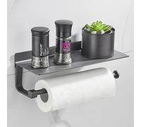 Hoomtaook Porta Rotolo da Cucina Portarotoli da Cucina Porta Carta da Cucina Alluminio, Finitura Opaca Grigio