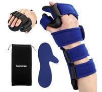 HOOMTREE Guida a riposo per ictus, guida per mano destra e sinistra con separatore di impronte digitali, supporto per polso per distorsioni, tendinite, tunnel carpale (destro, blu)