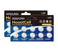 HoootCell Batterie LR43 AG12 a bottone 386 SR43 CR43 batteria (20)