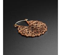 Hoop Argentati E Rame Con Fiori Tribal | Perforazioni Per Orecchie