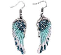 Hoop Earrings for Women,Fashion Cute Angel Wings Earrings Hooks Ear Ornaments/Blue