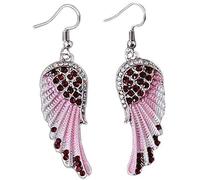 Hoop Earrings for Women,Fashion Cute Angel Wings Earrings Hooks Ear Ornaments/Red