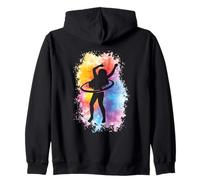 Hoop Girl Hoop Dancer Hooping Hoop Amanti Acquerello Hula Felpa con Cappuccio