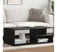 Hoopleep Black Coffee Table, 102 x 55 x 35 cm, legno derivato, Modern Living Room Center Table with Ample Storage for Books, Magazine, and Decor