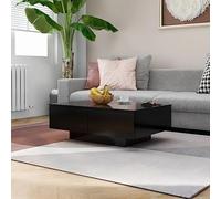 Hoopleep Black Coffee Table, 90 x 60 x 31 cm, legno ingegnerizzato, Modern Living Room Tables with Spacious Top, Easy Clean Surface, ideale per bevande, libri e decorazioni