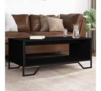 Hoopleep Black Coffee Table for Living Room, 100x51x40 cm Engineered Wood d, Modern Center Table with Ample Storage, Sturdy Design for Home Use