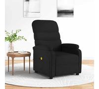 Hoopleep Black Fabric Massage Recliner Chair, 6 punti vibrazione, manuale reclining Divano per Living Room, Cozy Bedroom Reading Nook, Small Spaces, 75 x 91 x 101 cm