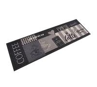 Hoopleep Coffee Kitchen Runner Washable, non-slip latex Backing, Soft Velvet Surface, 60 x 180 cm Long Floor Mat for Kitchen, Hallway, Laundry Room, Easy Roll-Up Storage