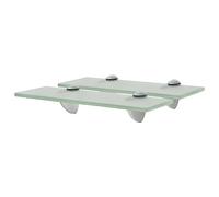 Hoopleep Confezione da 2 pellicole in vetro floating Glass Shelves, 30 x 20 cm, 8 mm, spessore vetro temperato di sicurezza, montaggio a parete per bedroom, Living Room, decorazione per il bagno