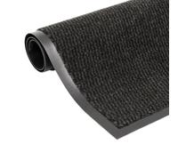 Hoopleep Confezione da 2 tappetini neri Entryway Floor Mats, 40 x 60 cm, non scivola, lavabile, durevole, in polipropilene tufted per interni ed esterni, per cucina, Hallway, Living Room