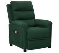 Hoopleep Dark Green Fabric Recliner Chair, 6-Point Vibration Massage, Manuale Reclining Divano for Living Room, Bedroom, Reading Nook, Comfort Lounge Furniture, 74 x 92 x 101,5 cm