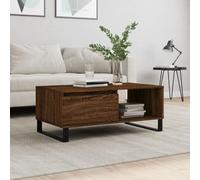 Hoopleep Modern Coffee Table for Living Room, Brown Oak Finish, 90 x 50 x 36,5 cm, legno ingegnerizzato con leghe metalliche, center table with Storage Drawer & Open Shelf