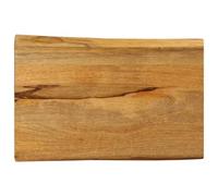 Hoopleep Piano d'appoggio con bordo dell'albero, 50 x 40 x 2,5 cm, legno massello mango, effetto rovere, piano di ricambio per scrivania, scrivania in legno, tavolo da cucina