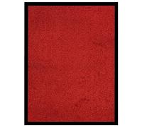 Hoopleep Red Entryway Floor Mat, 60 x 80 cm, non-slip Welcome Rug for Indoor & Covered Outdoor Use, Polipropilene Velour Surface, resistente agli skid Vinyl Backing, Durable Hallway Laundry Room Mat