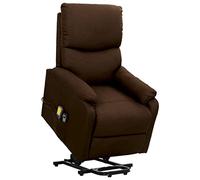 Hoopleep Scuro Brown Fabric Power Lift Recliner Chair, 67 x 88,5 x 106,5 cm, massaggio vibrante a 6 punti per gli anziani, comodo divano reclining per la sala living, bedroom, spazi di lettura