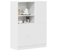 Hoopleep Set di 2 cabinet White Kitchen Kitchen Cabinet Engineered Wood 95 x 41,5 x 131,5 cm, Versatile Storage for Kitchen, Dining Room, Office, Modern Shelving Solution