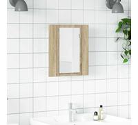 Hoopleep Sonoma - Armadio da bagno a LED con luce RGB, 40 x 12 x 45 cm, specchio acrilico, montaggio a parete per bagno, lavabo e piccoli spazi, portata 60 kg
