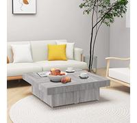 Hoopleep Sonoma Gray Coffee Table, 90 x 90 x 28 cm, Durable Engineered Wood, Modern Square Design, Living Room Center Table, Easy Assembly & Cleaning, for Snacks & Decor