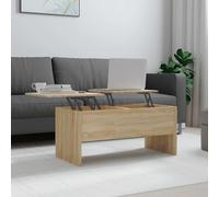 Hoopleep Sonoma Oak Coffee Table, 102 x 50,5 x 46,5 cm, legno ingegnerizzato, Lift Top with Hidden Storage, Modern Living Room Center Table, Durable & Stable
