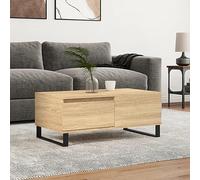 Hoopleep Sonoma Oak Coffee Table for Living Room, 90 x 50 x 36,5 cm, materiale basato sul legno, moderno center table with Storage Drawer, Metal Legs, Easy Assembly, Moisture Resistant