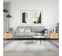 Hoopleep Sonoma Oak Coffee Tables, 2 pezzi, in legno resistente, 50 x 50 x 40 cm, Modern Living Room Center Tables with Storage Drawer & Sturdy Iron Legs, set elegante per la casa