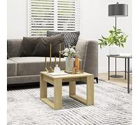 Hoopleep Sonoma Oak Side Table, 50 x 50 x 35 cm, legno Engineered Wood, Square Coffee Table for Living Room, Easy Assembly, Durable Surface for Drinks & Snacks