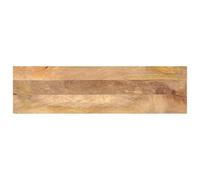 Hoopleep Tavolo rettangolare in legno di mango massiccio, 120 x 30 x 3,8 cm, finitura naturale, versatile come piano da scrivania o tavolo da pranzo, robusto legno duro per la casa